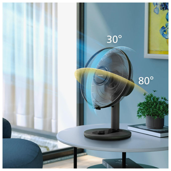 Philips CX1030-00 Mercury Serie 1000 Ventilatore da Tavolo 35 cm 3 velocita' 35 dB 2000 m³-h colore Bianco 01