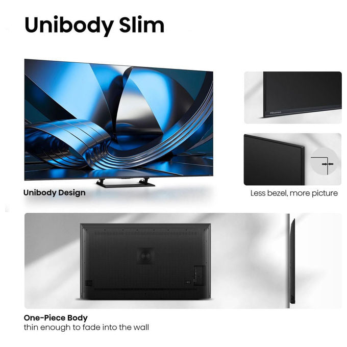 Hisense 75U79SE Smart TV ULED 75'' 4K Ultra HD 144Hz Dolby Vision HDR10+ FreeSync Premium Pro colore Nero