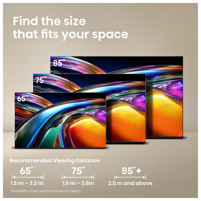 Hisense 75UR9S Smart TV RGB MiniLED 75'' 4K 180Hz Dolby Atmos 4.1.2 VIDAA Wi-Fi 6E colore Grigio