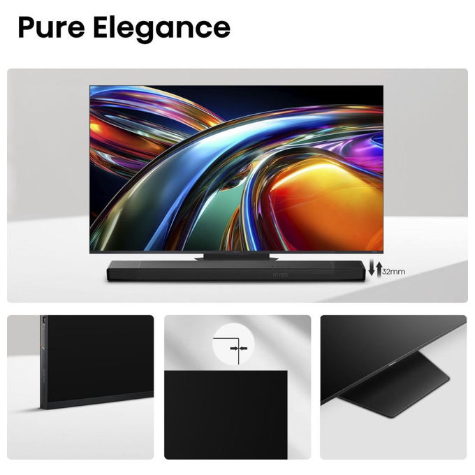 Hisense 75UR9S Smart TV RGB MiniLED 75'' 4K 180Hz Dolby Atmos 4.1.2 VIDAA Wi-Fi 6E colore Grigio