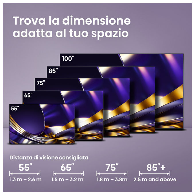 Hisense 55U7S PRO Smart TV Mini LED 55'' 4K 165Hz Dolby Atmos Dolby Vision IQ VIDAA 4 HDMI 2.1 colore Nero