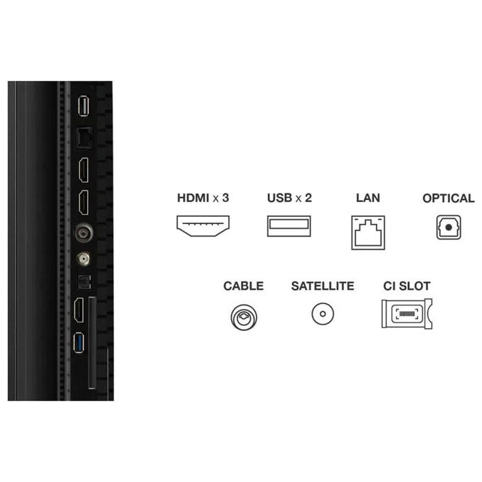 TCL 65T69C TV QLED 65'' 4K Ultra HD Google TV Dolby Vision HDR10+ MEMC Game Master colore Nero