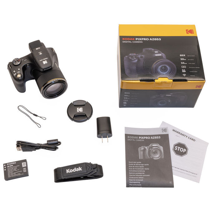 Kodak AZ653 Astro Zoom Fotocamera Bridge 20 MP Zoom Ottico 65x Full HD Wi-Fi colore Nero