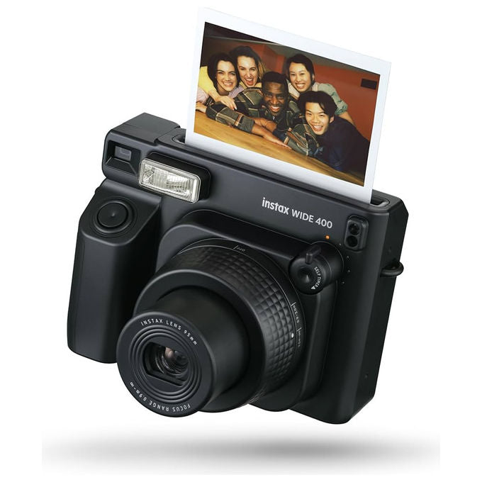 Fujifilm 16975362 Instax Wide 400 Fotocamera Istantanea Analogica Formato Wide 86x108mm Flash Automatico Autoscatto colore Nero
