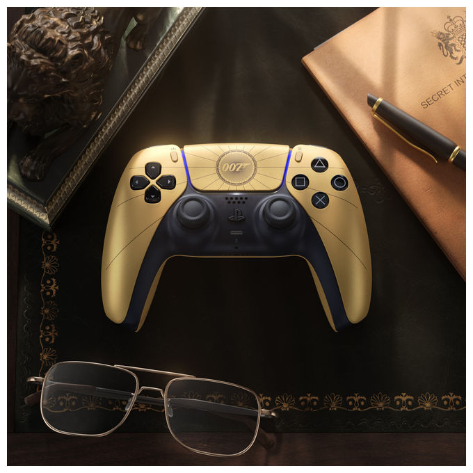 Sony 1000052021 DualSense 007 First Light Limited Edition Controller Wireless PS5 Grilletti Adattivi Feedback Aptico colore Oro