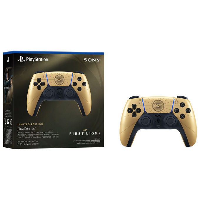 Sony 1000052021 DualSense 007 First Light Limited Edition Controller Wireless PS5 Grilletti Adattivi Feedback Aptico colore Oro