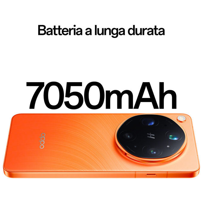 Oppo FIND X9 ULTRA 5G Smartphone 512 GB Snapdragon 8 Elite Gen 5 Display 6.82'' AMOLED 2K Penta-Camera 200 MP Batteria 7050 mAh colore Canyon Orange