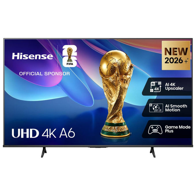 Hisense 50A6S Smart TV 50'' 4K Ultra HD DLED VIDAA HDR10+ Dolby Vision DTS Virtual X Wi-Fi Bluetooth Game Mode colore Nero