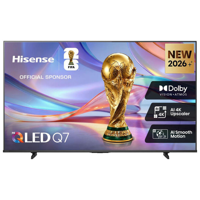 Hisense 55Q7S Smart TV QLED 55'' 4K VIDAA OS Dolby Vision IQ HDR10+ Dolby Atmos Game Mode Plus Wi-Fi Bluetooth colore Nero