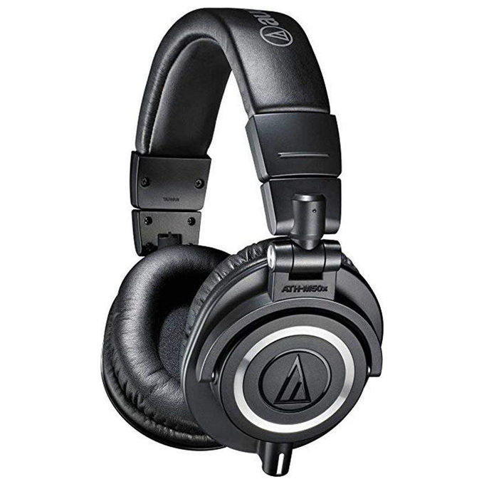 Audio-Technica ATH-M50x Cuffie Monitor Professionali Dinamiche Chiuse Driver 45 mm 38 Ohm 99 dB Cavi Staccabili colore Nero