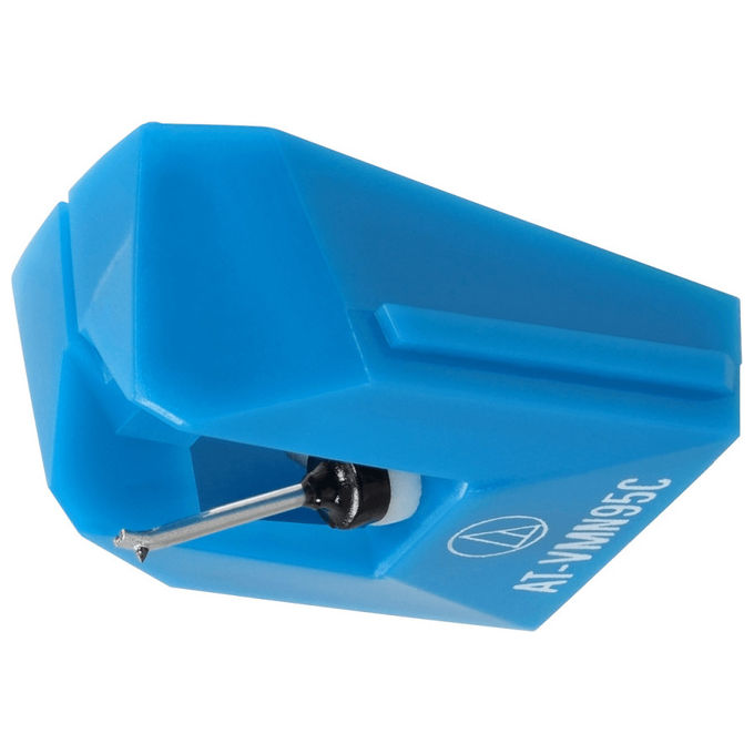 Audio-Technica AT-VMN95C Serie VM95 Puntina di Ricambio Conica 0,6 mil Diamante Cantilever Alluminio colore Blu
