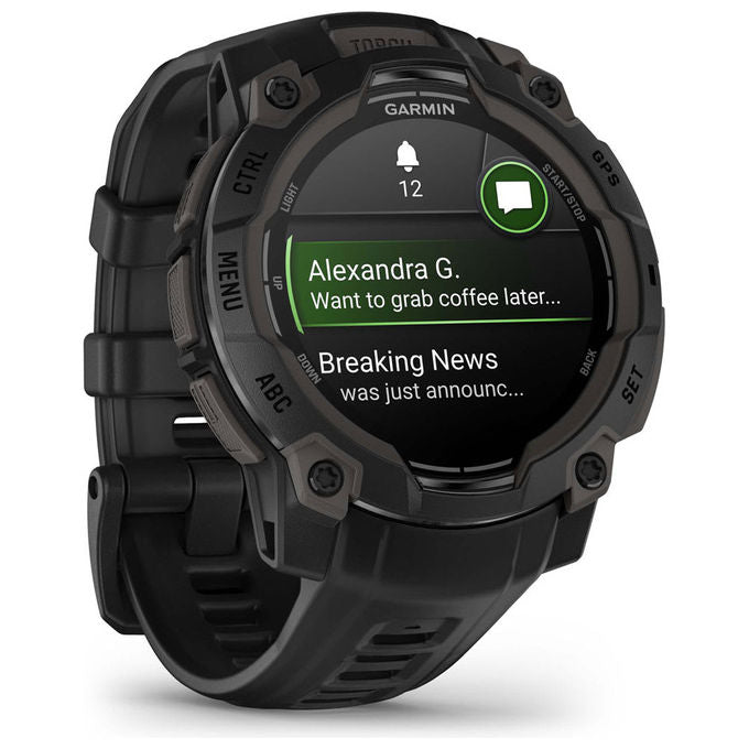Garmin 010-02936-00 Instinct 3 AMOLED Smartwatch GPS 45 mm 1.2'' 4 GB batteria 18 giorni colore Nero