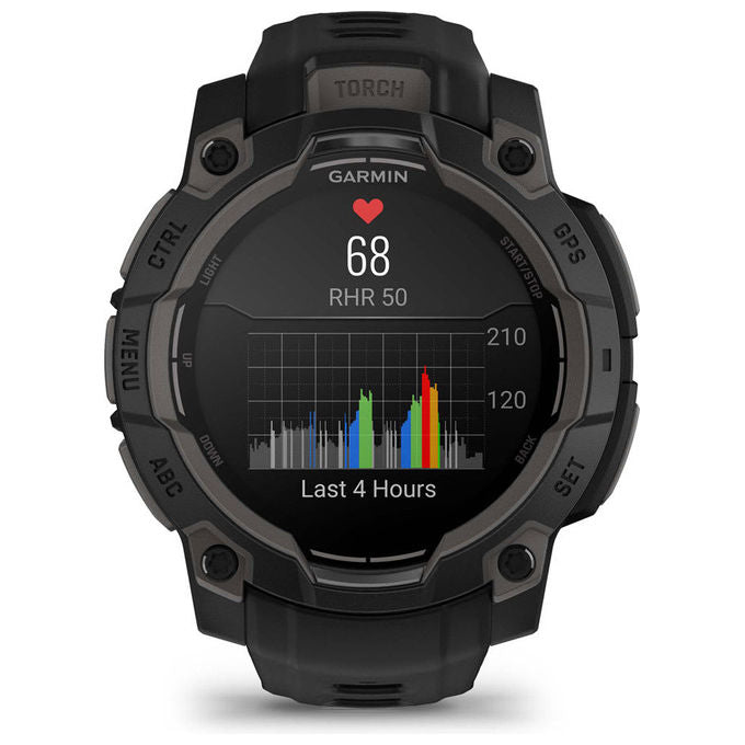 Garmin 010-02936-00 Instinct 3 AMOLED Smartwatch GPS 45 mm 1.2'' 4 GB batteria 18 giorni colore Nero