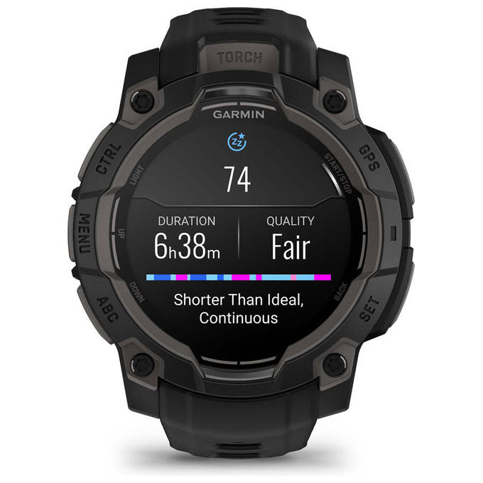 Garmin 010-02936-00 Instinct 3 AMOLED Smartwatch GPS 45 mm 1.2'' 4 GB batteria 18 giorni colore Nero