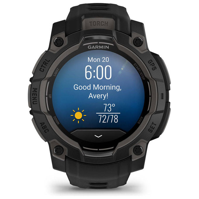 Garmin 010-02936-00 Instinct 3 AMOLED Smartwatch GPS 45 mm 1.2'' 4 GB batteria 18 giorni colore Nero