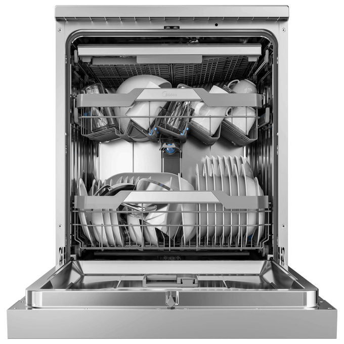 Midea MDWEF1433DSS-WE Lavastoviglie A scomparsa parziale 14 coperti Classe C 44 dB Wi-Fi AquaStop (85x60x55 cm) colore Argento