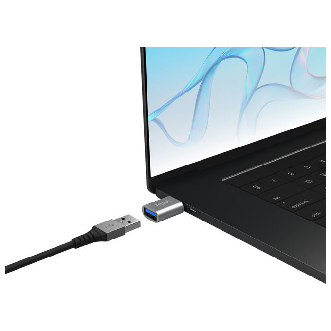 Trust 26221 Calyx Adattatore USB-C a USB-A USB 3.2 Gen 2 10 Gbps Ricarica 18 W 2 pezzi colore Argento