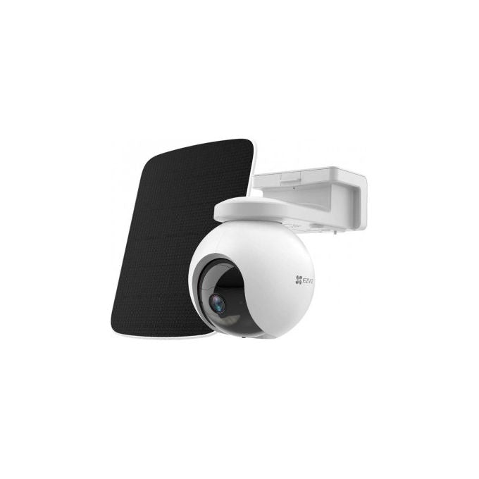 Ezviz CS-EB8-SP EB8 Pro Telecamera di Sorveglianza Esterna 4G LTE WiFi 4K 8MP Pannello Solare 8W Batteria 10400 mAh Visione Notturna colore Bianco
