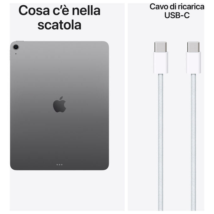 Apple MH5U4TY-A iPad Air 13'' Tablet Wi-Fi 256GB chip M4 Display Liquid Retina 12MP Touch ID colore Grigio Siderale
