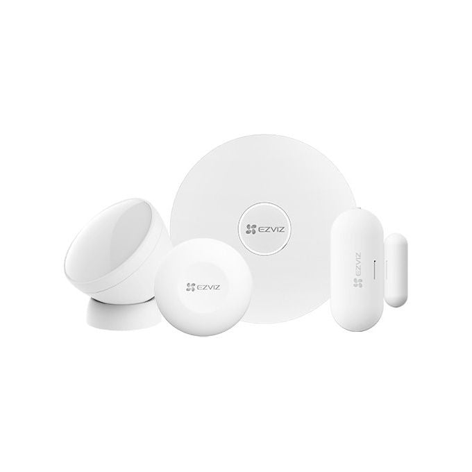 Ezviz CS-TX-A3-R100 Kit Sistema di Allarme Wi-Fi con Sensore PIR 2 Sensori Porta Controllo Remoto Smartphone colore Bianco