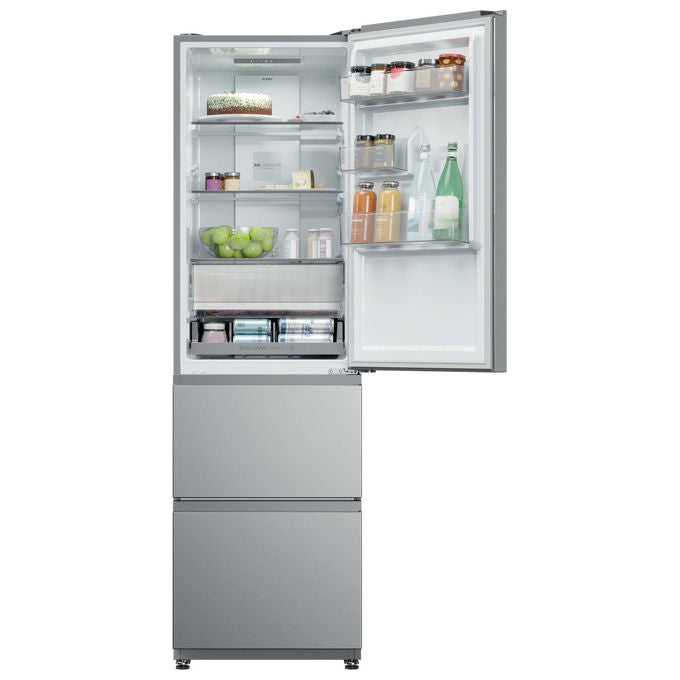 Haier HTR3518DNMX frigorifero combinato 303 L 185 cm classe D 35 dB Total No Frost colore Acciaio inox