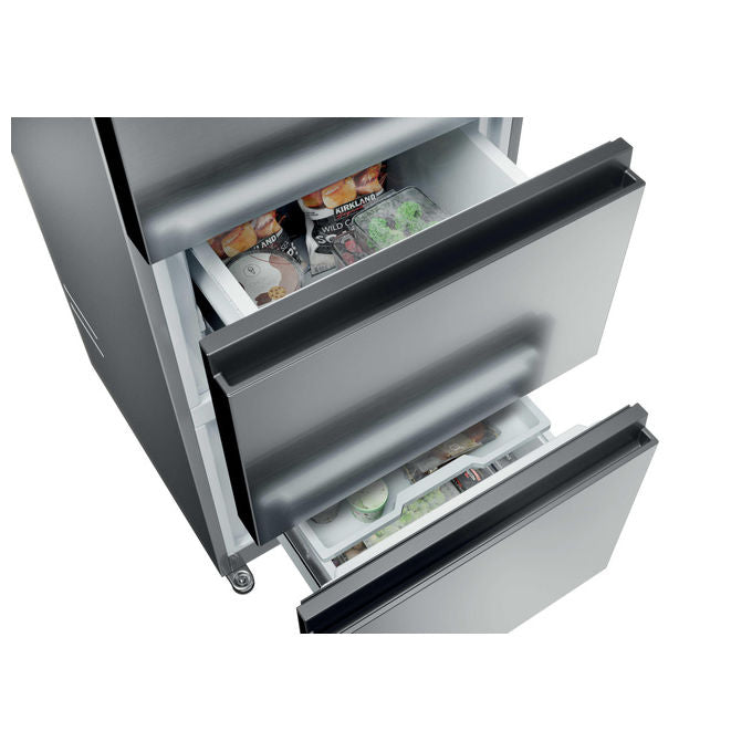 Haier HTR3518DNMX frigorifero combinato 303 L 185 cm classe D 35 dB Total No Frost colore Acciaio inox