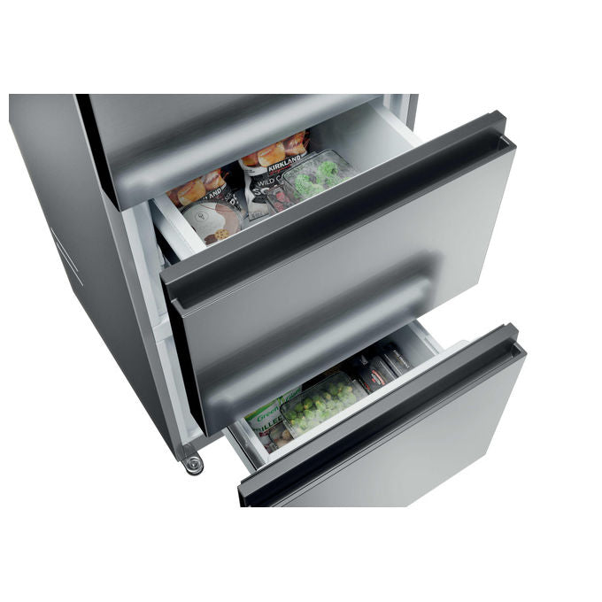 Haier HTR3518DNMX frigorifero combinato 303 L 185 cm classe D 35 dB Total No Frost colore Acciaio inox
