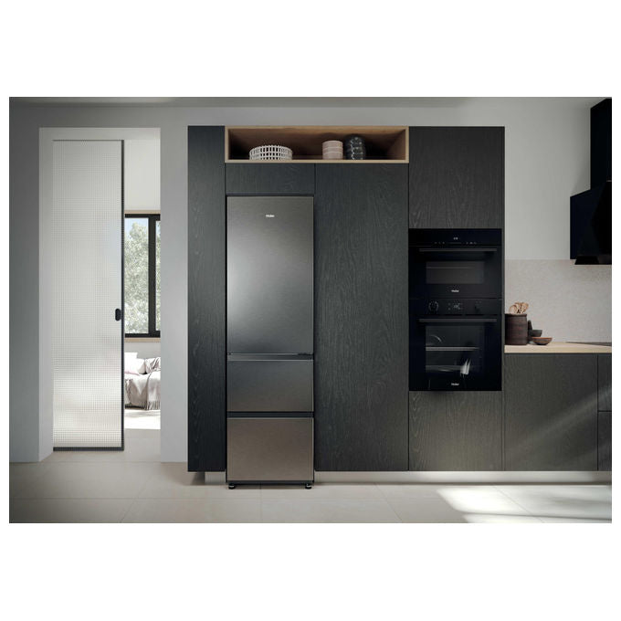 Haier HTR3518DNMX frigorifero combinato 303 L 185 cm classe D 35 dB Total No Frost colore Acciaio inox