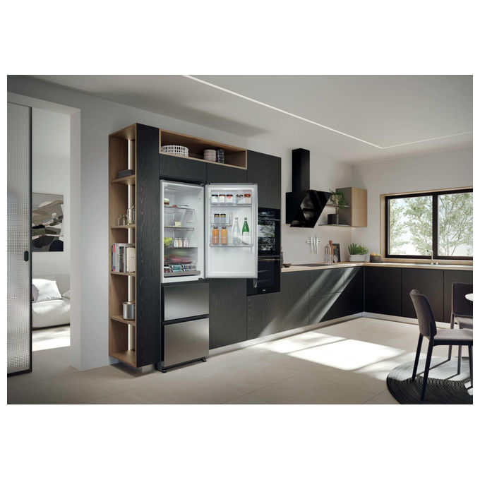Haier HTR3518DNMX frigorifero combinato 303 L 185 cm classe D 35 dB Total No Frost colore Acciaio inox