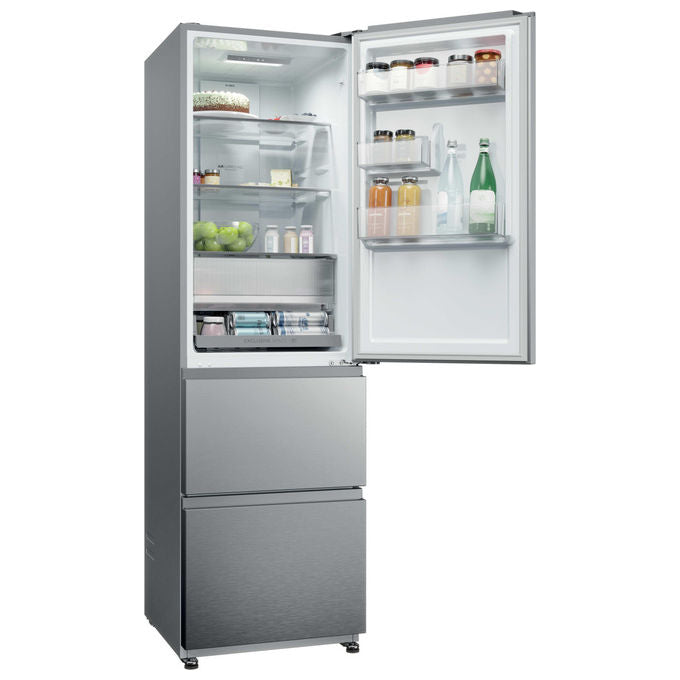 Haier HTR3518DNMX frigorifero combinato 303 L 185 cm classe D 35 dB Total No Frost colore Acciaio inox