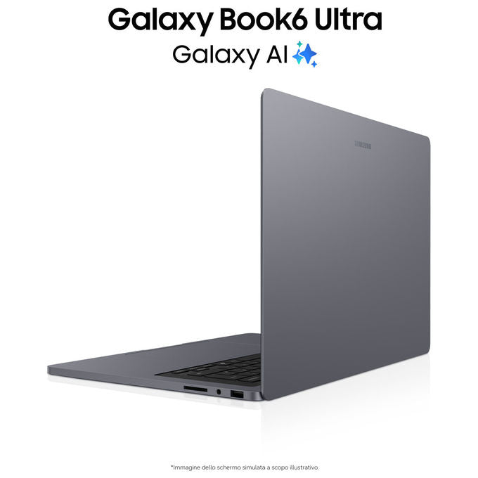 Samsung NP960UJHXG6IT Galaxy Book6 Ultra Notebook 16 pollici Intel Core Ultra 7 356H 32GB RAM 1TB SSD NVIDIA RTX 5060 colore Grigio