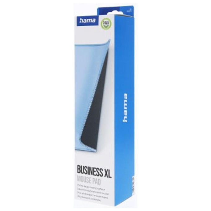 Hama 00126877 Business XL Tappetino per Mouse 70x30 cm Superficie Tessuto Fondo Antiscivolo Bordi Cuciti colore Nero