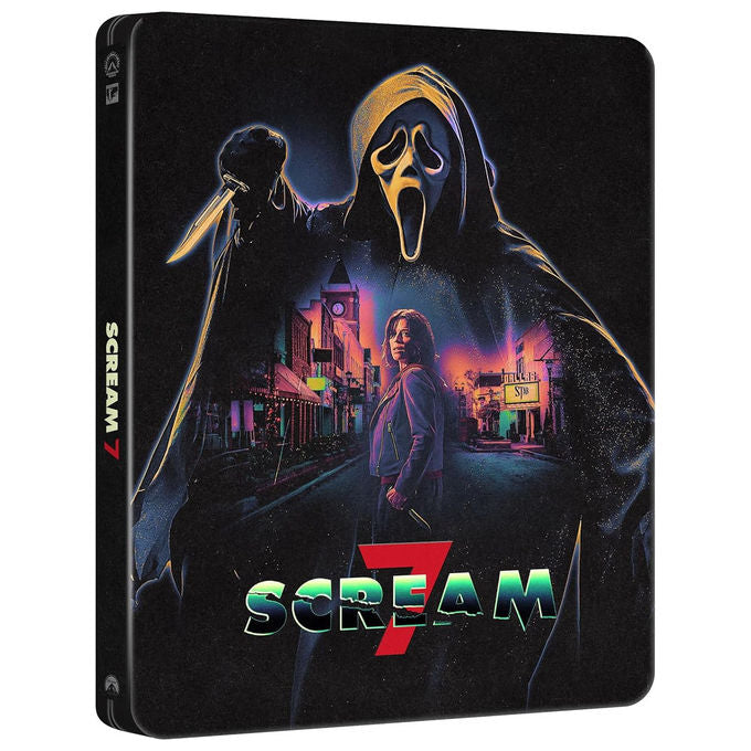 Paramount Scream 7 Steelbook Film Horror 4K Ultra HD Blu-ray 2 Dischi Dolby Vision Dolby TrueHD Atmos Audio Italiano Inglese