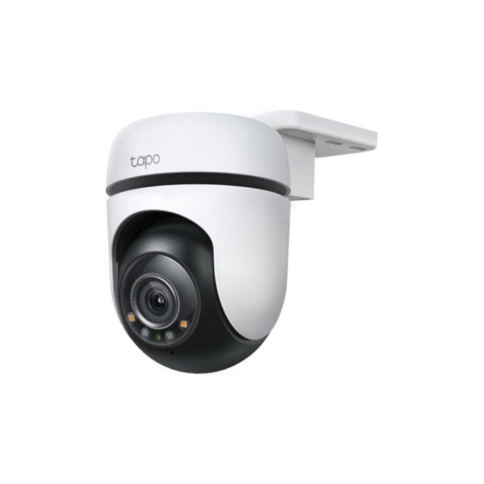 Tapo TC50-KIT Videocamera di Sicurezza Esterna 2K 3MP Wi-Fi Pan Tilt 360° Batteria Pannello Solare IP65 colore Bianco