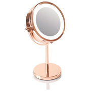 Rio MMST Specchio cosmetico da trucco LED ingrandimento 1x 5x doppia faccia colore Oro Rosa