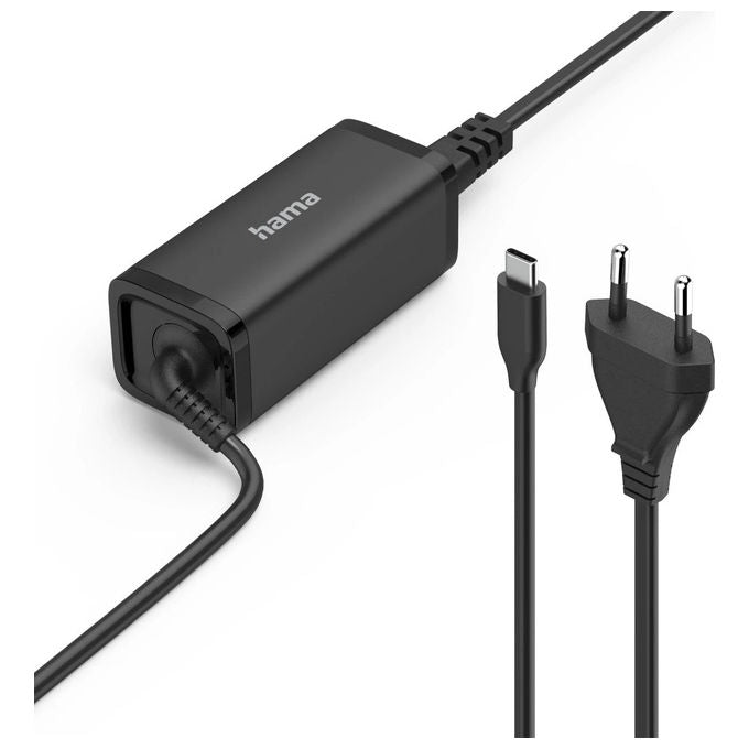 Hama 00200023 Alimentatore per Notebook USB-C GaN 65W Power Delivery 3.0 100-240V colore Nero