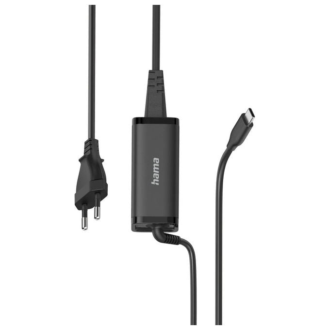 Hama 00200023 Alimentatore per Notebook USB-C GaN 65W Power Delivery 3.0 100-240V colore Nero