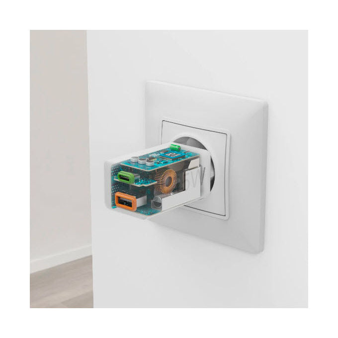 Hama 00201993 Caricabatterie da rete 2 porte USB-C USB-A 45 W GaN Ricarica rapida Power Delivery Quick Charge colore Bianco
