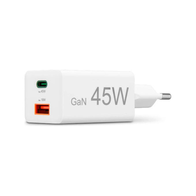 Hama 00201993 Caricabatterie da rete 2 porte USB-C USB-A 45 W GaN Ricarica rapida Power Delivery Quick Charge colore Bianco