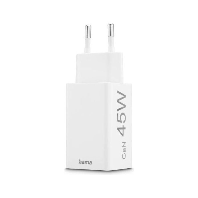 Hama 00201993 Caricabatterie da rete 2 porte USB-C USB-A 45 W GaN Ricarica rapida Power Delivery Quick Charge colore Bianco