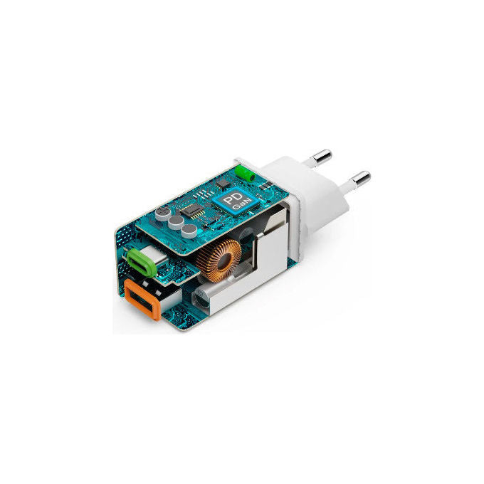 Hama 00201993 Caricabatterie da rete 2 porte USB-C USB-A 45 W GaN Ricarica rapida Power Delivery Quick Charge colore Bianco