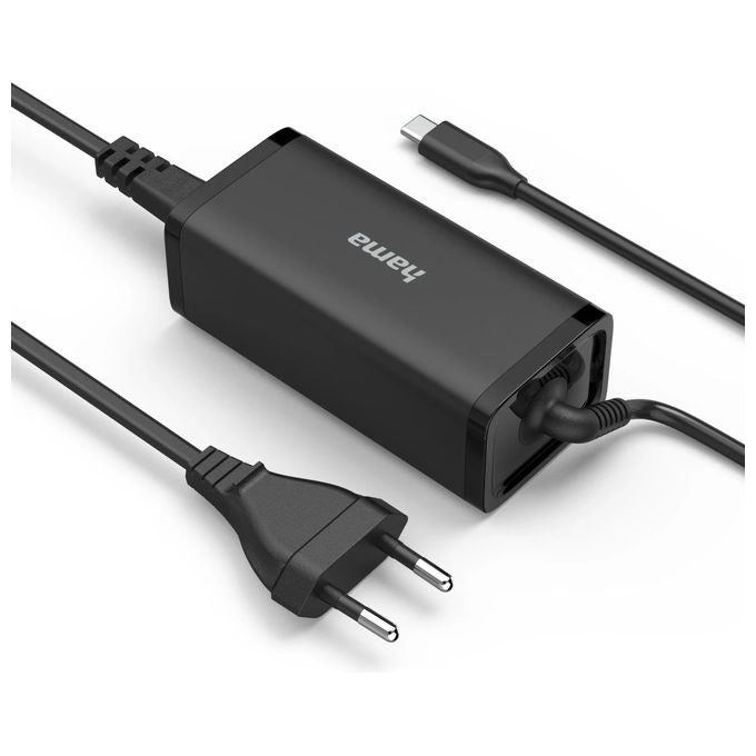 Hama 00200024 Alimentatore USB-C GaN 100 W Power Delivery 3.0 5-20V compatibile Laptop Tablet colore Nero