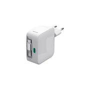 Hama 00200025 Caricabatterie rapido GaN 65W 2x USB-C cavo retrattile integrato 70cm Power Delivery Quick Charge 3.0 colore Bianco