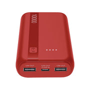 Cellularline PBENTRYCOL10000R Essential Power Bank 10000 mAh USB-C 10,5 W 2 USB-A 12 W LED colore Rosso