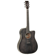 Tanglewood TW5EBS Winterleaf Chitarra Acustica Elettrificata Dreadnought Cutaway Mogano Massello colore Black Shadow Gloss