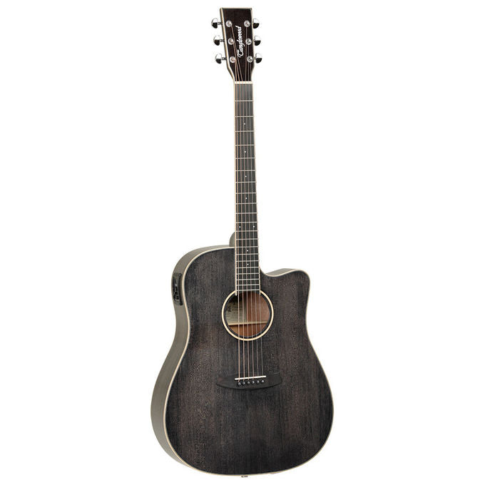 Tanglewood TW5EBS Winterleaf Chitarra Acustica Elettrificata Dreadnought Cutaway Mogano Massello colore Black Shadow Gloss