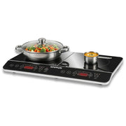 G3 Ferrari G10047W0 HI TECH CHEF Piano cottura a induzione 60 cm 2 zone 3500 W Touch Display Digitale colore Nero e Argento