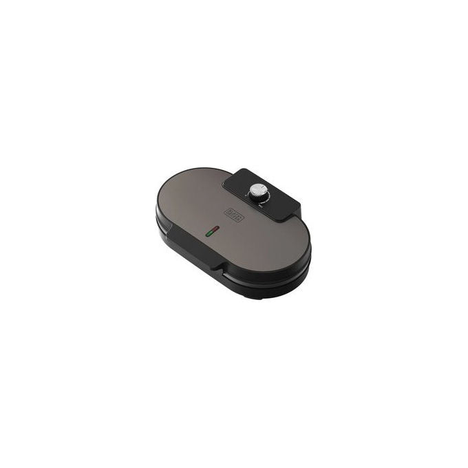 Black+decker BXFC3200E Piastra per Waffle Doppia XL 1400W Piastre Antiaderenti Temperatura Regolabile Spie Luminose colore Nero