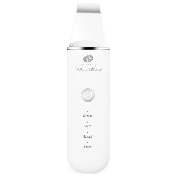 Rio FASC2 Pulitore Ultrasonico Viso 2 Modalita' Tecnologia Ultrasonica Infusione Galvanica Ricarica USB colore Bianco