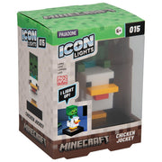 Paladone PP16289MCFID Minecraft Chicken Jockey Lampada Decorativa 3D 12 cm con Luce Calda a Batterie